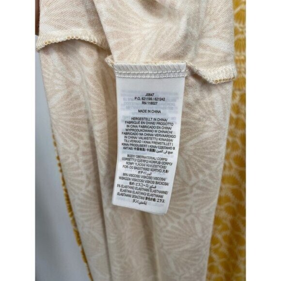 Boden Odilie Sleeveless Jersey Dress US 10R Tuscan Sun Deco Palm - Picture 7 of 7